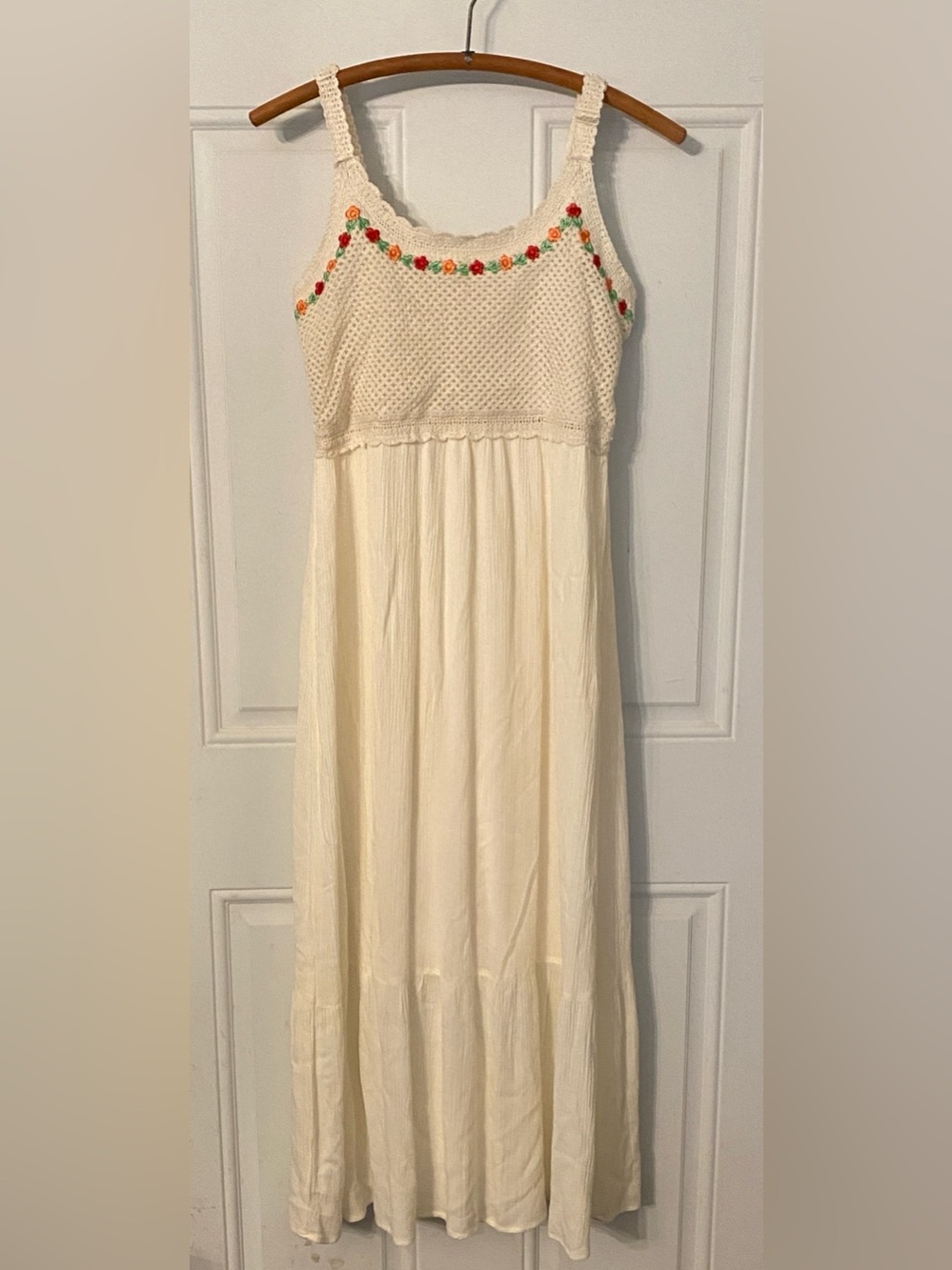 Lauren Conrad Floral Crochet Top Maxi Dress